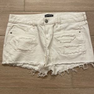 Express White Jean Shorts